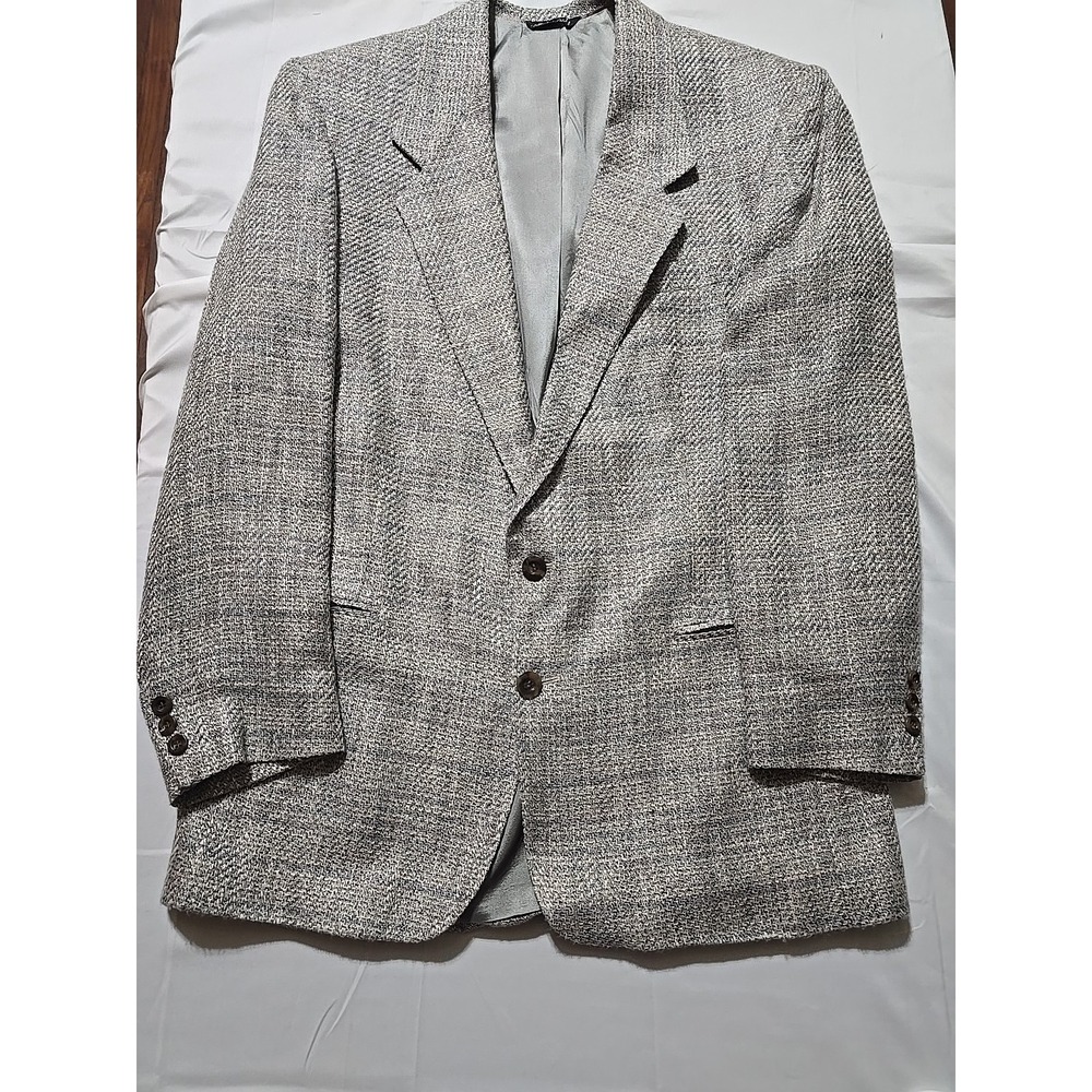 Vintage Vtg Levi Strauss Sevens Mens 1970s 40R Gray Blue Wool Tweed Blazer Sport